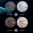 thumbnail image 2 of Balón de baloncesto holográfico, tamaño 7, baloncesto reflectante que brilla en la oscuridad, funcionalidad de alta precisión, 2 of 8
