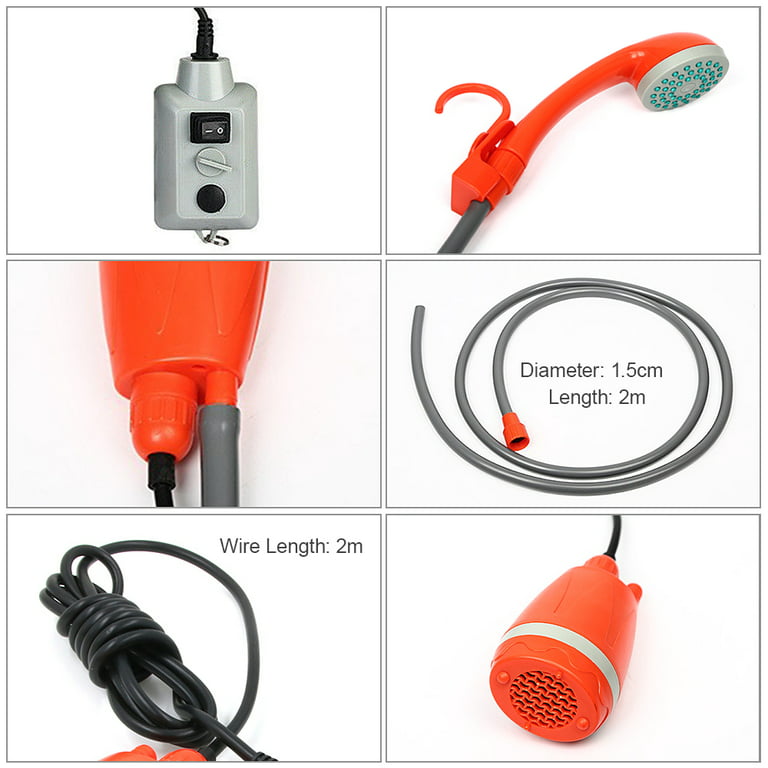 Portable Outdoor Camping Shower Pump Rechargeable Shower Head
