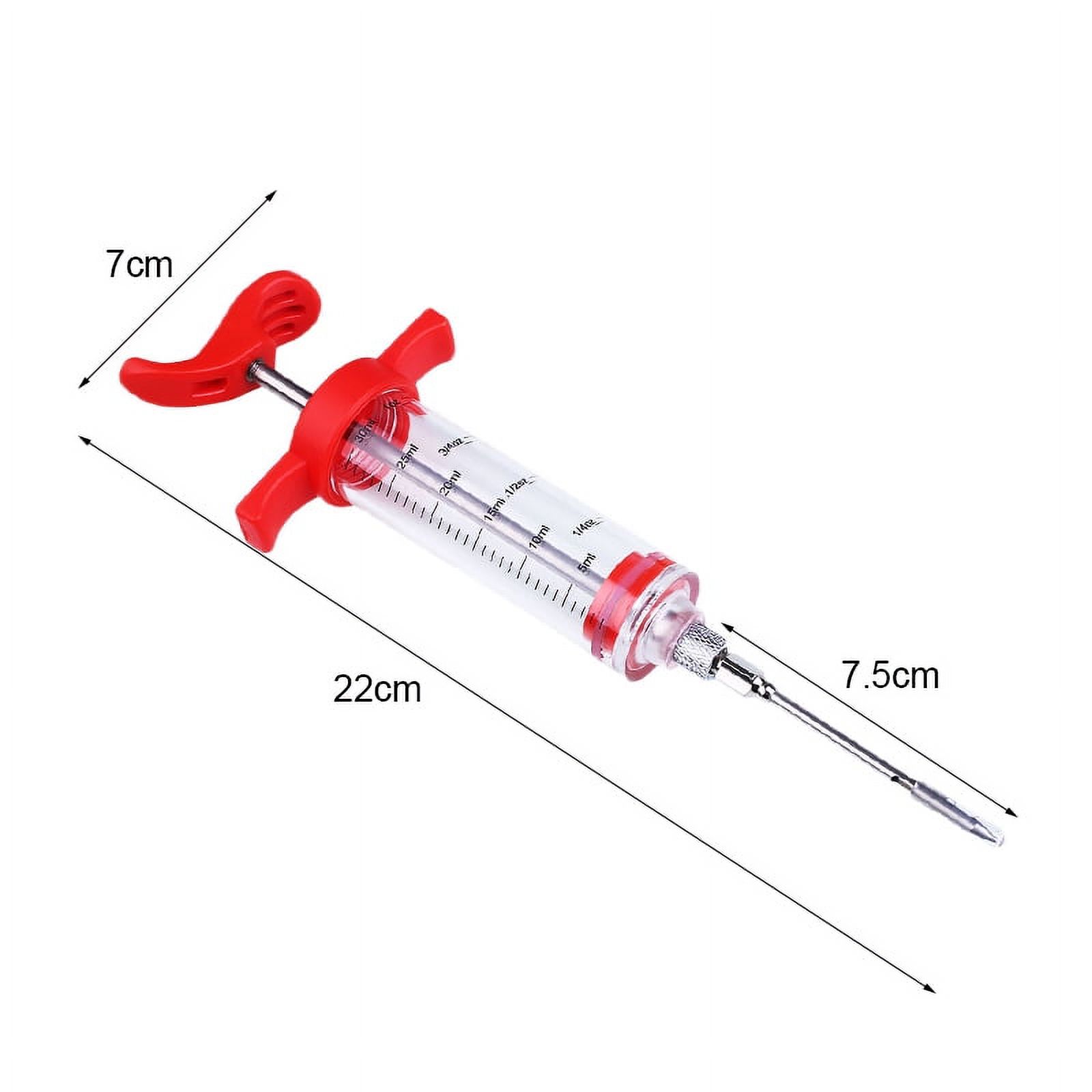 hoksml Stainless Steel Meat Injector Syringe For BBQ Grill Professional- Smoker Seasoning Culinary Barbecue Syringe Barbecue Tool Clearance Gifts 