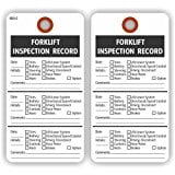 Two Sided Cardstock FORKLIFT INSPECTION RECORD Tags, 2 Sided, 5.75