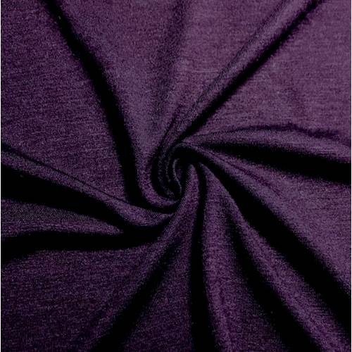 Eggplant Purple Jersey Knit, Fabric By the Yard