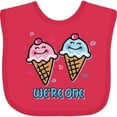 thumbnail image 3 of Inktastic Ice Cream We're One Twin Boy & Girl Boys or Girls Baby Bib, 3 of 4