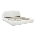 thumbnail image 5 of Archie Puffy Grounded Upholstered Platform Bed Almond White Chenille, 5 of 12