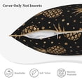thumbnail image 5 of Kll Gold Glitter Pineapples Decorative Throw Pillow Covers Velvet Soft For Couch Sofa Bedroom Living Room Outdoor -16"X16", 5 of 8