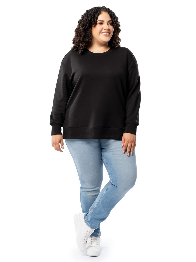 Terra & Sky Plus Size Fleece Sweatshirt - women's Pullover