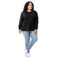 thumbnail image 2 of Terra & Sky Women's Plus Size Fleece Sweatshirt, Available in 1,2, and 3- Packs, Size 0X-4X, 2 of 10