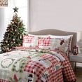 thumbnail image 3 of MarCielo 3 Piece Christmas Quilt Set Rustic Lodge Deer Quilt Quilted Bedspread Printed Quilt Bedding Throw Blanket Coverlet Lightweight Bedspread Ensemble/Snowman Quilt, 3 of 3