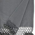 thumbnail image 4 of Fennco Styles Handmade Braided Tassels Cotton Table Runner 16" W x 72" L - Grey Table Cover for Home, Dining Table, Banquet, Wedding and Special Occasion, 4 of 4