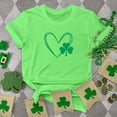 thumbnail image 2 of Besolor T-Shirts de la Saint-Patrick pour Femmes Été Col Rond Manches Courtes Tuniques Tops Décontractés Blouse Graphique Ample, 2 of 6