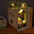 thumbnail image 2 of Book Nook Miniature Kit DIY Wooden Dollhouse Book Nooks for Bookshelf Decor Bookends Crafts for Adults, 2 of 6