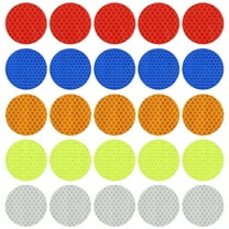 Uxcell 1.96" Reflective Stickers, High Viscosity Round Waterproof Reflective Sticker 50 Pack 5 Colors