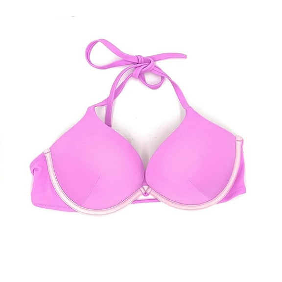 Victoria's Secret Bombshell Add-2-Cups Push-Up Swim Bikini Top Lavender Size 34D NWT