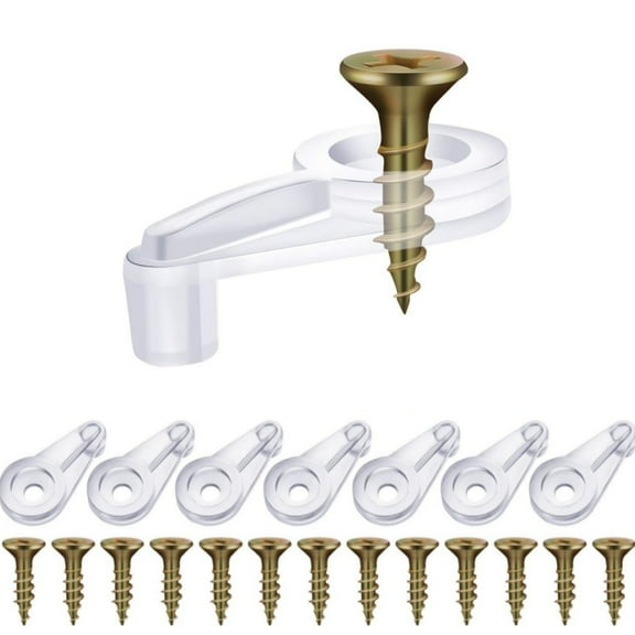QZS Fixing Cabinet Doors Kit,Glass Retainer Clips with Screws Kit,Portable Window Screen Cabinet Door Clips for Home,Office Use,50pack