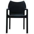 thumbnail image 3 of Compamia Diva Resin Outdoor Patio Dining Arm Chair in Black, 3 of 16