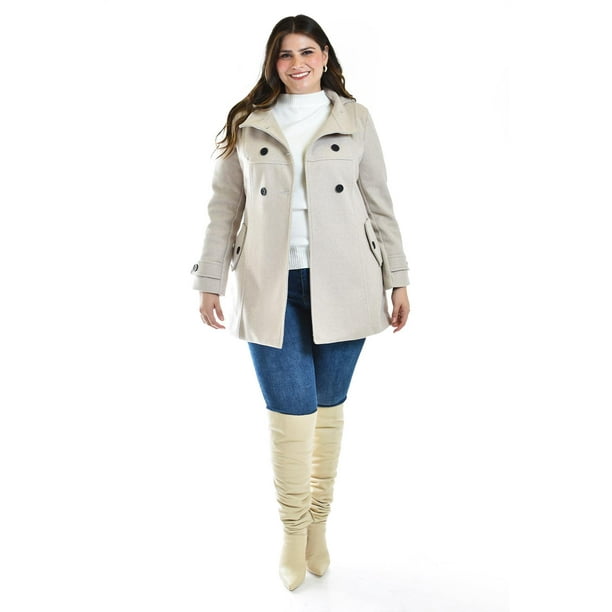 Abrigo con capucha Roman Fashion Tallas Extras 1020 Beige 38