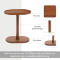 thumbnail image 5 of Crawford C-Shaped End Table, Solid Mango Wood Side Table for Sofa & Bed, Space Saving Modern Design, 22" Walnut, 5 of 9