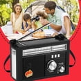 thumbnail image 2 of Portable Solar Radio, 1200mAh Weather Radio for Outdoor, Portable Rechargeable Solar Weather Radio with LED Flashlight, Long Battery Life Survival Gear, Outdoor Supplies for Camping Trips(Black), 2 of 9