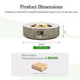 thumbnail image 2 of UPHA 42-inch Outdoor Propane Round Fire Pit Table 50000 BTU Gas Concrete FirePit for Outside Patio with Lava Rocks, Rain Cover, Beige, 2 of 9