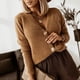 thumbnail image 2 of Mujeres V Masajeadores de cuello casual cardigan manga larga metal solo breasted suéter para otoño e invierno, 2 of 6