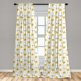 thumbnail image 5 of Ambesonne Yellow Flower Curtains, Autumn Florets, Pair of 28"x63", Mustard Pale Grey, 5 of 5