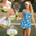 thumbnail image 6 of Yuyamidu Daisy Womens Tennis Dress, 2 Pieces Blue Golf Workout Dress with Shorts, Comfortable Women's Spaghetti Strap Activewear Dresses Size XL, 6 of 7
