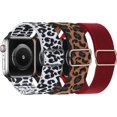 thumbnail image 1 of Banda elástica deportiva elástica compatible con Apple Watch Band 40 mm 41 mm 38 mm 45 mm 44 mm 42 mm Mujeres Hombres Stretch Scrunchie Trenzado Solo Loop Nylon para Iwa, 1 of 5