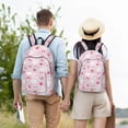 thumbnail image 5 of Naloa Love Rabbit Canvas Backpack for Men Women Rucksack Casual Travel Daypack College Tote Satchel Bookbag for Teens-Medium, 5 of 7