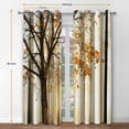 thumbnail image 2 of Fall Tree Blackout Curtains Autumn Maple Tree Yellow Orange Leaves Brown Branch Wooden Nature Decor Bedroom Living Room Grommet Window Drapes 2 Panel Set, 52"x84", 2 of 5