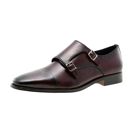 

Jump Newyork Men s Manuel Burgundy Fashionable | Light Weight | Leather Upper | Cap Toe | Double Monk Strap | Formal Shoes | Oxford Shoes | Dress Shoes for Men 8