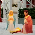 Blow Mold 3 Piece Outdoor Nativity Scene Holy Family with Lights