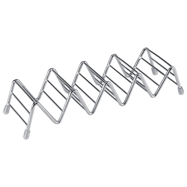 ZPSHYD Taco Holde, Wave Shape Stainless Steel Mexican Taco Holder Display Stand Stand Up Shell Rack(4-5 Slot Rack)