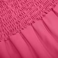 thumbnail image 7 of Cute Puff Sleeve Dress for Girls Summer Casual Pleated Dresses Square Neck Smocked Back Party Spring Travel Outfit, Hot Pink, 11 Years, 7 of 7