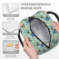 thumbnail image 3 of Honeii Colorful Pugs Print Insulated Lunch Bag Women Reusable Lunch Box with Pocket for Work Picnic Travel -One Size, 3 of 6