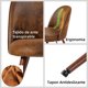 thumbnail image 3 of HOMYLIN Juego de 2 Sillas, Vintage Sillas Suede para Comedor cocina Sala Salón,Marron, 3 of 5