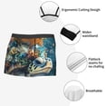 thumbnail image 3 of Balery Colorful Plant Turtle Calzoncillos bóxer para hombre, ropa interior de algodón suave y transpirable con cinturilla de nailon-Large, 3 of 5