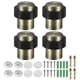 thumbnail image 1 of Uxcell 4-Pack Topes de Puerta de Suelo, Tope de Puerta Cilíndrico de Acero Inoxidable con Amortiguador de Goma Plástica [Tono de Latón], 1 of 7