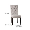 thumbnail image 5 of Side Chair with Button Tufted Backrest Set of 2 Gray - Saltoro Sherpi, 5 of 5