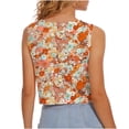 thumbnail image 6 of Yourumao Crop Tank Tops for Women Floral Printed Sleeveless Shirts Round Neck Loose Casual Tshirts Summer Lounge Outdoor Tanks, 6 of 6