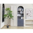 thumbnail image 3 of 84.3'' Artificial Japanese Blueberry tree in a tall beige fiberstone planter perfect for indoor and outdoor use, 3 of 6