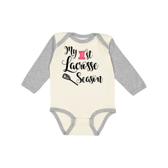 Inktastic My 1st Lacrosse Season Girls Long Sleeve Baby Bodysuit