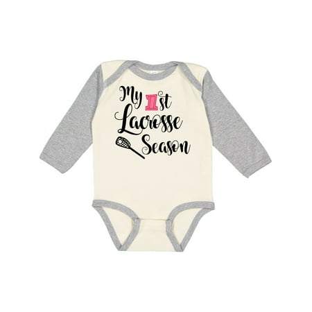 

Inktastic My 1st Lacrosse Season Gift Baby Girl Long Sleeve Bodysuit