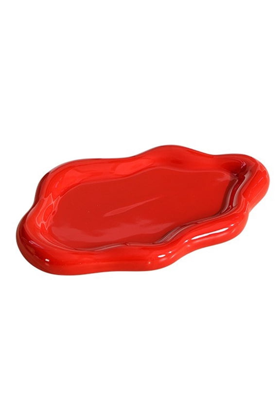 Ceramic Jewelry Tray Trinket Storage Plate Smooth Surface Necklace Cloud Shape Bracelet Ring Holder Dish Photo Prop Perfume Display Stand