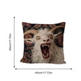 thumbnail image 2 of 18x18 Pillow Cover,Screaming Goat Plush, Funny Animal Throw Pillow with Soft Design,Decorative Pillowcase with Material, Home Decor Accent,Cushion Cover for Bed Couch Chair Bedroom Living Room(A), 2 of 7