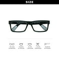 thumbnail image 6 of Reading Glasses Retangular Trendy Bold Thick Design Lightweighted Spring Metal Hinge Anti-Slip Temples, 6 of 6
