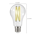 thumbnail image 5 of Satco Nuvo 100W Equivalent Warm White A19 Medium Clear LED Light Bulb (4-Pack), 5 of 6