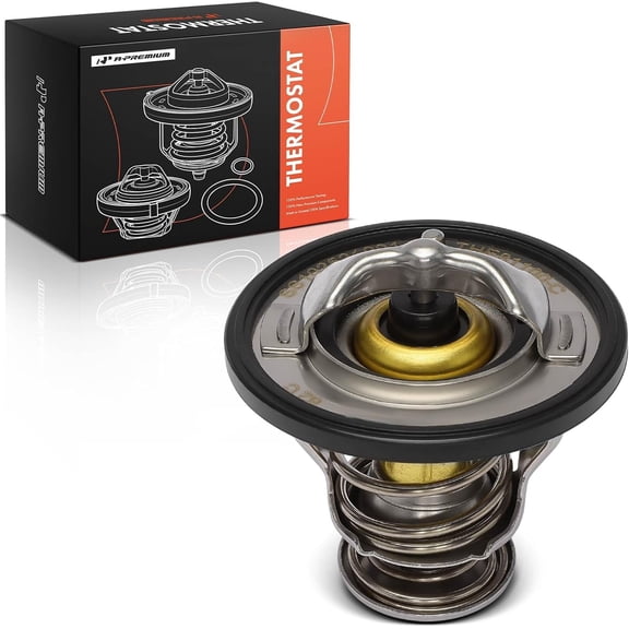 A-Premium Engine Coolant Thermostat with Seal Compatible with Toyota Camry 1988-2017, RAV4 2001-2018, Corolla 2000-2019, Tacoma, Highlander, Tundra & Lexus RX300, RX330, RX350 & Ford Taurus & More