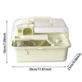 thumbnail image 2 of Mouse Cage with Water Bottle and Play Enclosure, Transparent Small Pet Hamster Cages for Mice Gerbil Hedgehog, Indoor Outdoor Travel Home with Running Wheel, 2 of 5