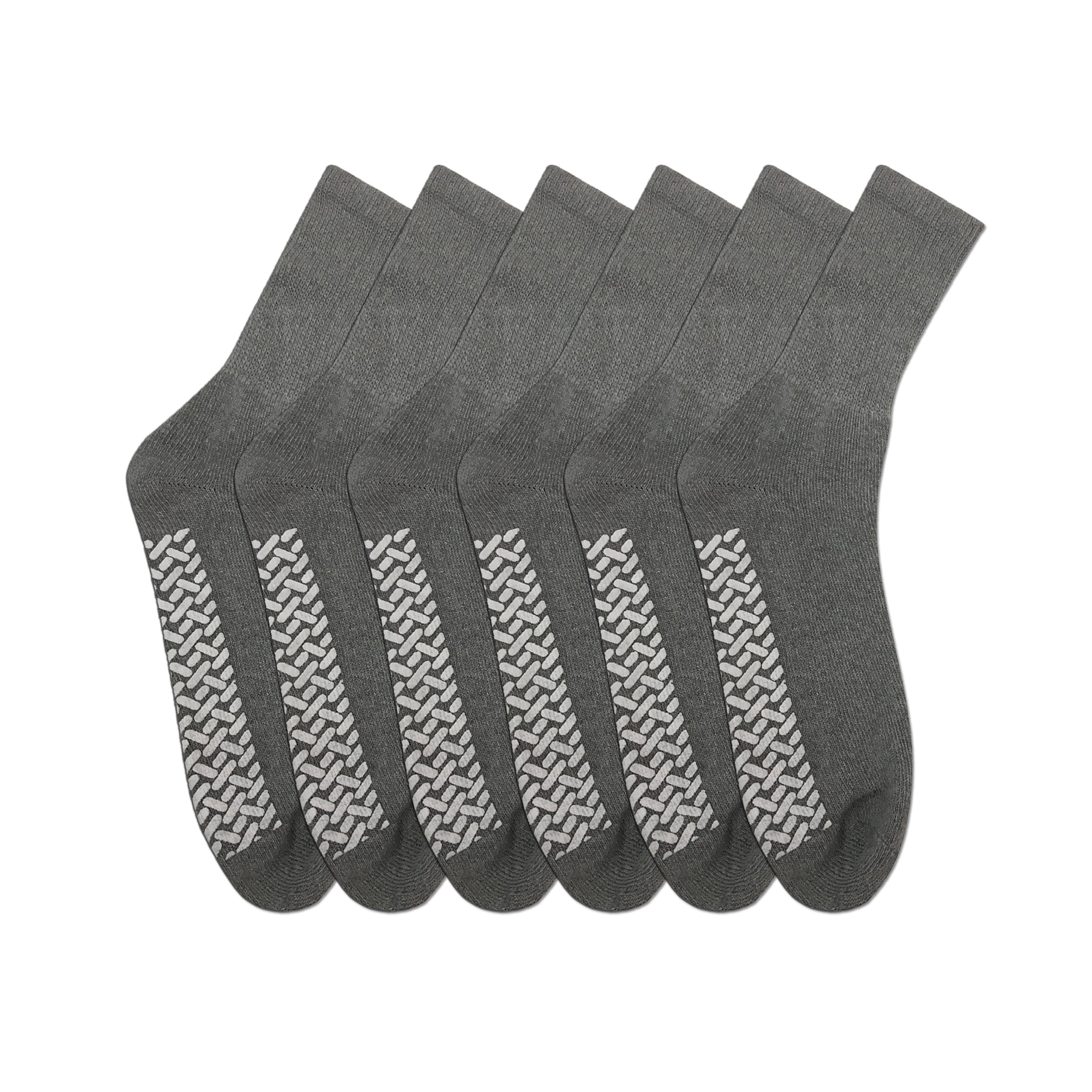 Diabetic Unisex Slipper Socks Grey Size 9-11 (3 Pairs)