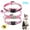 Pink, variant on CHBORLESS 3 Pcs Reflective Breakaway Cat Collar with Bell Nylon Kitten Pups Collars,Purple
