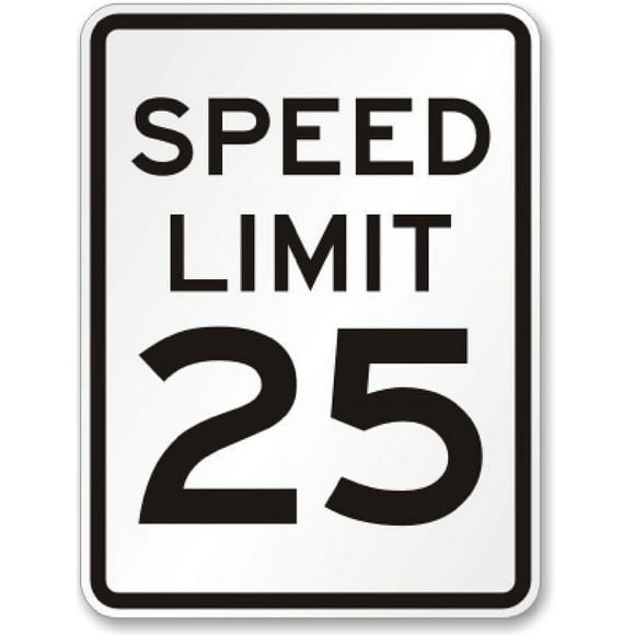 Size: 16" x 12" - Speed Limit Weatherproof Metal Sign
